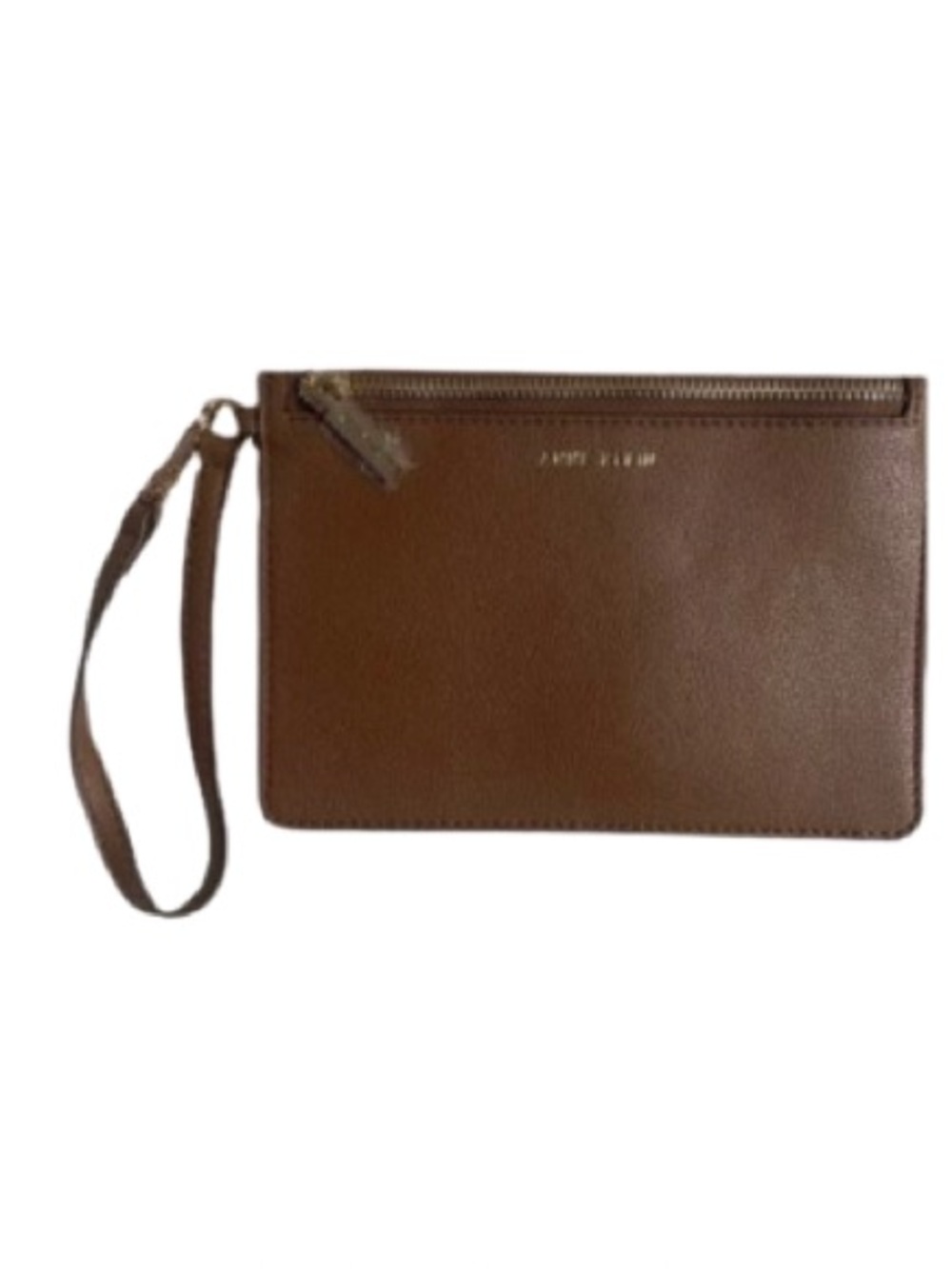Anne Klein Brown Zip Wristlet